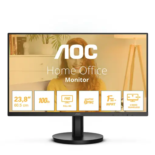 AOC 24B3HMA2 pantalla para PC 60,5 cm (23.8") 1920 x 1080 Pixeles Full HD LED Negr
