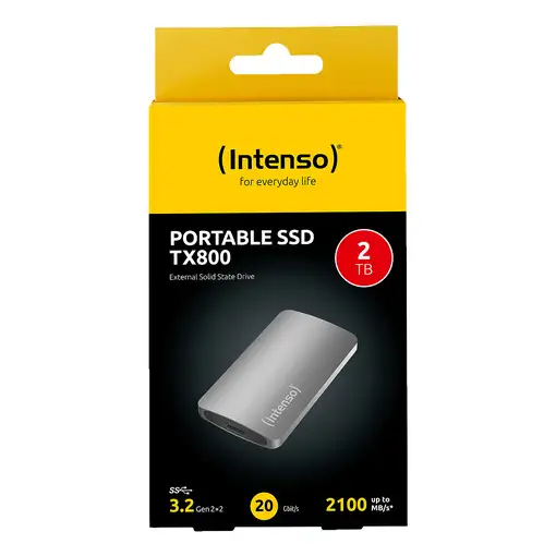 Intenso TX800 2 TB USB Tipo C USB 3.2 Gen 2x2 Antracita
