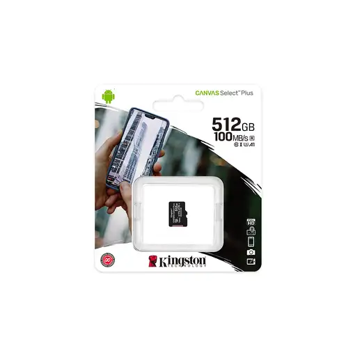 Kingston Technology Paquete de una tarjeta micSDXC Canvas Select Plus 100R A1 C10