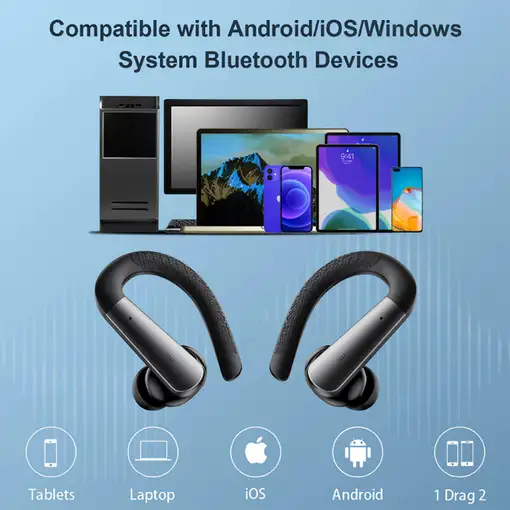 Auriculares Deportivos Bluetooth Klack TWS-X13 con Micrófono y Pantalla LED