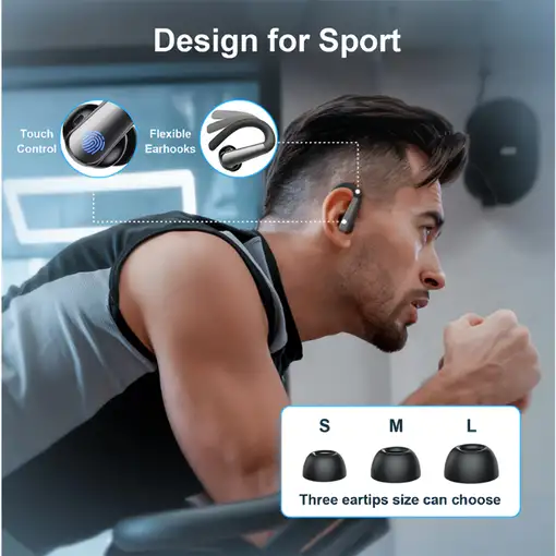 Auriculares Deportivos Bluetooth Klack TWS-X13 con Micrófono y Pantalla LED