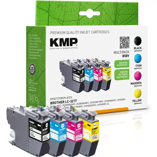 KMP B58V cartucho de tinta 4 pieza(s) Compatible Negro, Cian, Magenta, Amarillo