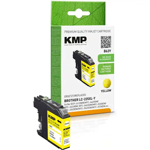 KMP B63Y cartucho de tinta 1 pieza(s) Compatible Amarillo KMP B63Y cartucho de tinta 1 pieza(s) Compatible Amarillo