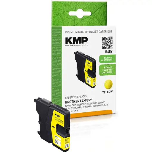 KMP B65Y cartucho de tinta 1 pieza(s) Compatible Amarillo KMP B65Y cartucho de tinta 1 pieza(s) Compatible Amarillo