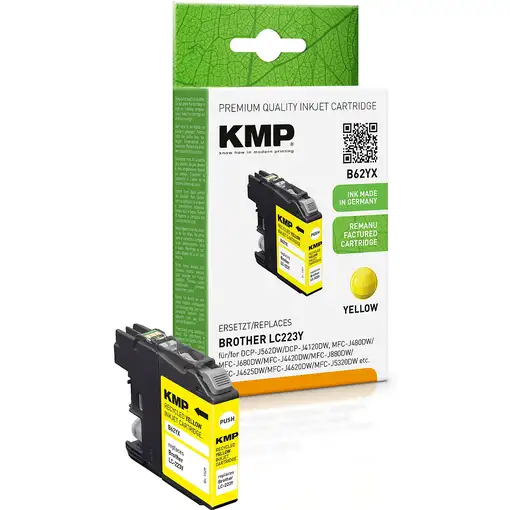 KMP B62YX cartucho de tinta 1 pieza(s) Compatible Amarillo