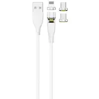 2GO 797317 cable USB 1 m USB B USB C/Micro-USB B/Lightning Blanco