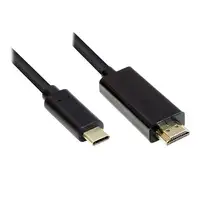 Alcasa GC-M0100 adaptador de cable de vídeo 1 m HDMI tipo A (Estándar) USB Tipo C