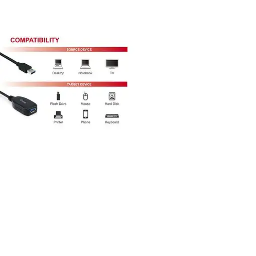 Equip 133347 cable USB USB 3.2 Gen 1 (3.1 Gen 1) 10 m USB A Negro