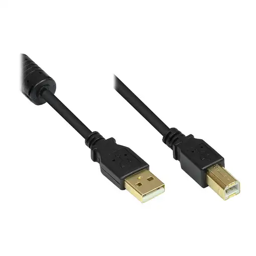 Alcasa GC-M0081 cable USB USB 2.0 2 m USB A USB B Negro