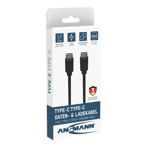 Ansmann 1700-0122 cable USB 2 m USB C Negro