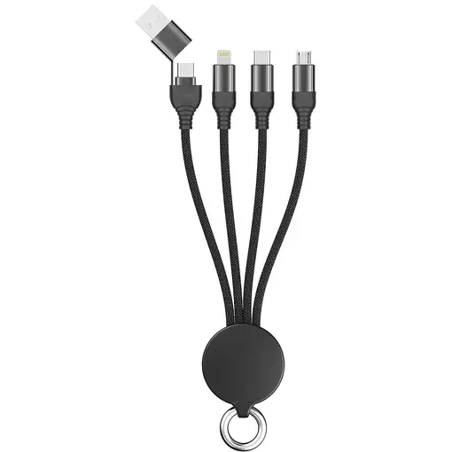 2GO 797363 cable USB USB A/USB C USB C/micro-USB B/Lightning Negro