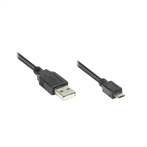 Alcasa 2510-MB01 cable USB USB 2.0 1 m USB A Micro-USB B Negro