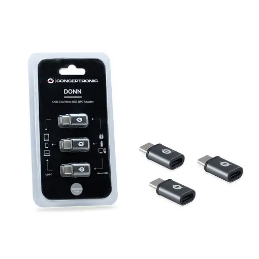 Conceptronic DONN05G cambiador de género para cable USB 2.0 Type-C USB 2.0 Micro N