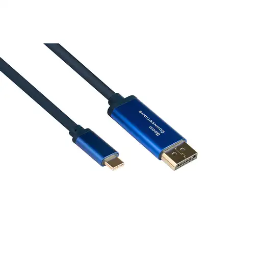 Alcasa 4812-CSF015B adaptador de cable de vídeo 1,5 m USB Tipo C DisplayPort Azul