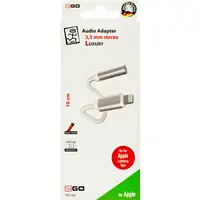 2GO 797294 cable de audio 0,1 m 3,5mm Lightning Blanco