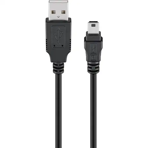 Goobay 50767 cable USB USB 2.0 1,8 m USB A Mini-USB B Negro