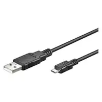 Goobay USB micro-B 180, 1.8m cable USB 1,8 m Micro-USB B USB A Negro
