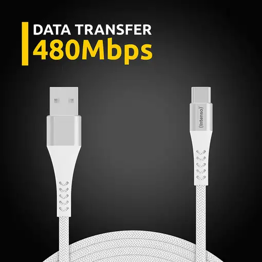 Intenso Cable de carga/datos USB-C A315C, 1,5 m, carga rápida hasta 60 vatios, bla