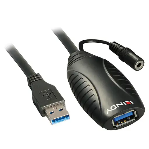 Lindy 43099 cable USB USB 3.2 Gen 1 (3.1 Gen 1) 15 m USB A Negro