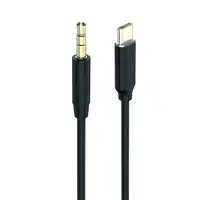 2GO 797219 cable de audio 1 m 3,5mm USB Tipo C Negro