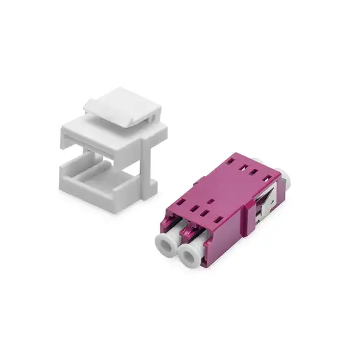 Digitus Acoplamiento para fibra óptica LC/LC dúplex, multimodo OM4, módulo Keyston