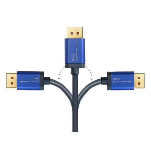 Alcasa 4814-SF020B cable DisplayPort 2 m Azul
