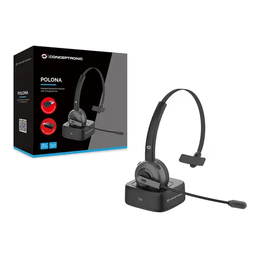 Conceptronic POLONA03BDA auricular y casco Auriculares Inalámbrico Diadema Oficina