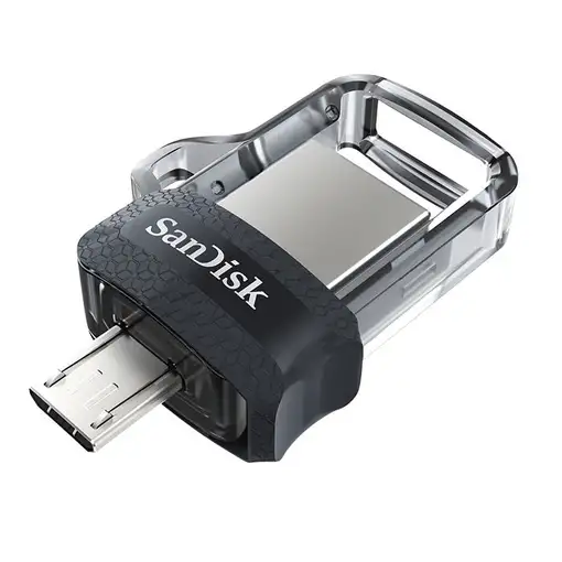 SanDisk 173386 unidad flash USB 128 GB USB Type-A / Micro-USB Negro, Transparente