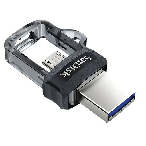 SanDisk 173386 unidad flash USB 128 GB USB Type-A / Micro-USB Negro, Transparente