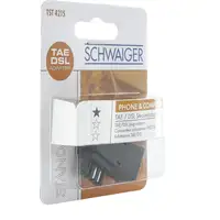 Schwaiger TST4215533 cambiador de género para cable TAE-F RJ-45 Negro