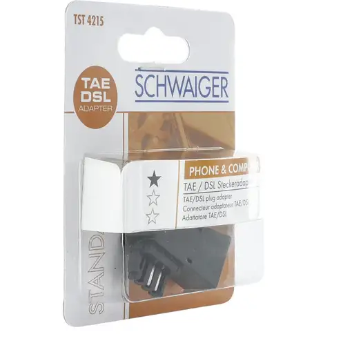 Schwaiger TST4215533 cambiador de género para cable TAE-F RJ-45 Negro