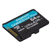 Kingston Technology Tarjeta microSDXC Canvas Go Plus Gen4 de 64 GB, 200 MB/s, A2 U