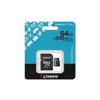 Kingston Technology Tarjeta microSDXC Canvas Go Plus Gen4 de 64 GB, 200 MB/s, A2 U