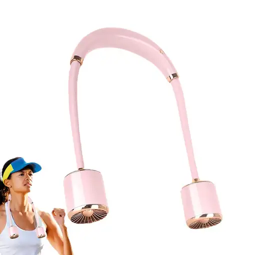 Ventilador de Cuello Klack Recargable por USB: Refresca Tu Día Rosa