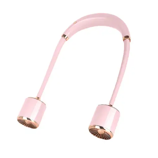 Ventilador de Cuello Klack Recargable por USB: Refresca Tu Día Rosa