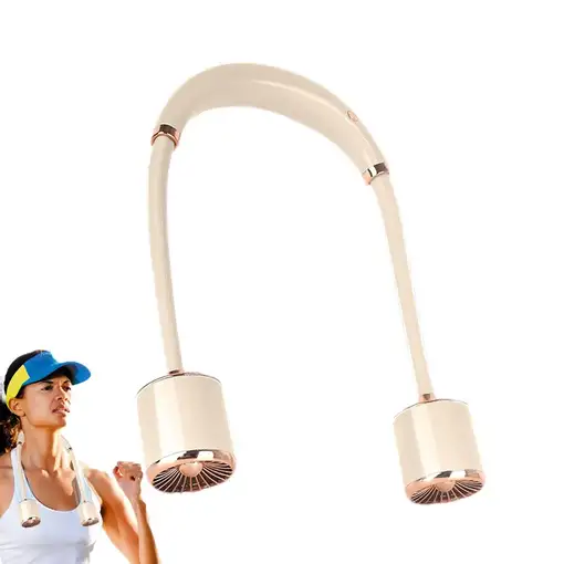 Ventilador de Cuello Klack Recargable por USB: Refresca Tu Día Beige