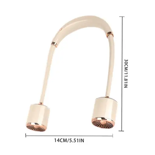 Ventilador de Cuello Klack Recargable por USB: Refresca Tu Día Beige