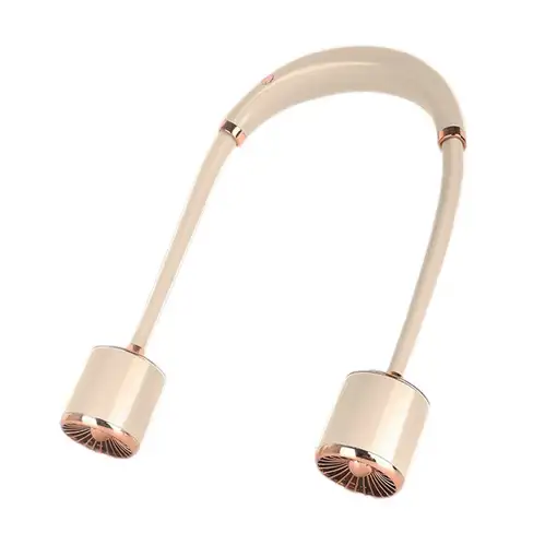 Ventilador de Cuello Klack Recargable por USB: Refresca Tu Día Beige