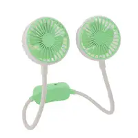 Ventilador Portátil De Cuello Klack De Doble Cabeza USB Verde
