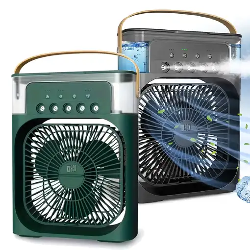 Mini Aire Acondicionado Ventilador Klack Portatil Enfriador de aire 4 en 1 Verde