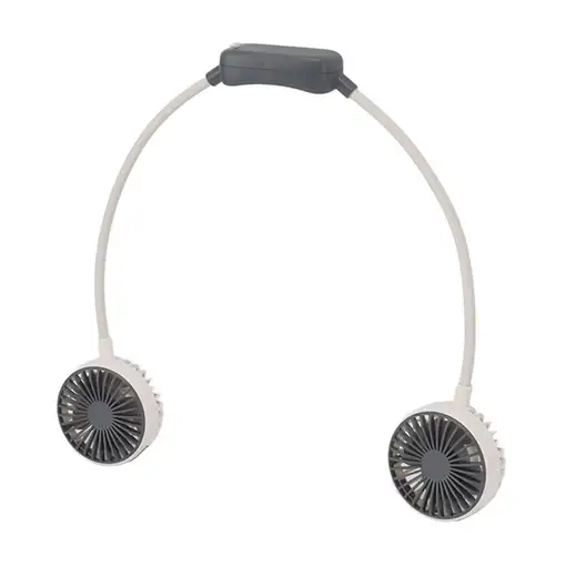 Ventilador Portátil De Cuello Klack De Doble Cabeza USB Blanco