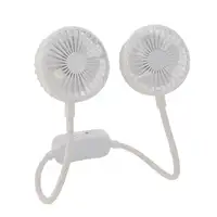 Ventilador Portátil De Cuello Klack De Doble Cabeza USB Blanco