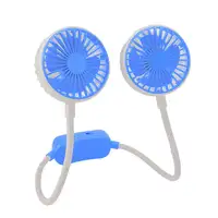 Ventilador Portátil De Cuello Klack De Doble Cabeza USB Azul
