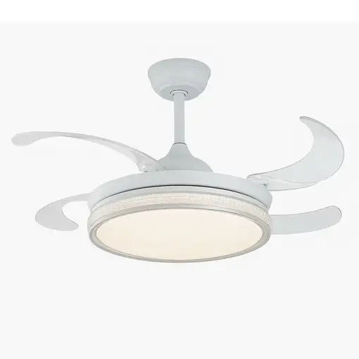 Ventilador de Techo Klack con Luz LED, Aspas retráctiles de 106 cm