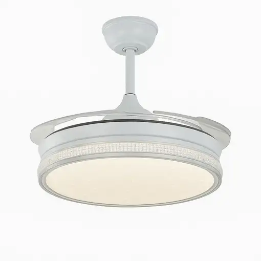 Ventilador de Techo Klack con Luz LED, Aspas retráctiles de 106 cm