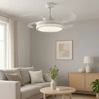 Ventilador de Techo Klack con Luz LED, Aspas retráctiles de 106 cm Ventilador de Techo Klack con Luz LED, Aspas retráctiles de 106 cm