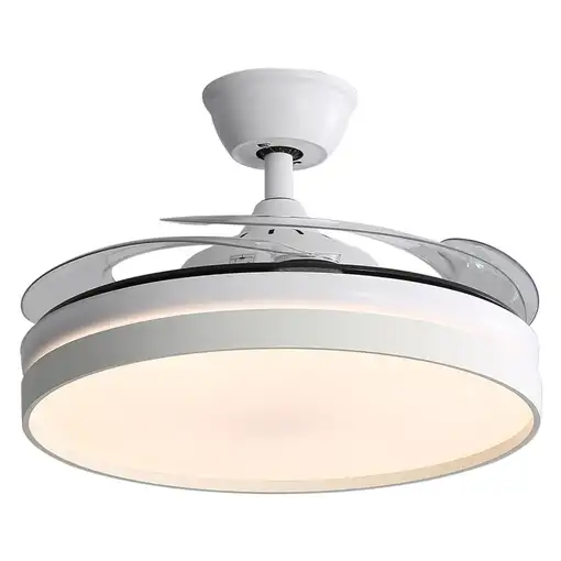 Ventilador de Techo Klack con Luz LED, Aspas retráctiles de 106 cm