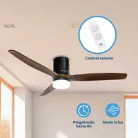 Ventilador techo Grunkel SKYWIND-52WN, 6-40W, LED 15W, 6 vel, mando, temporizador