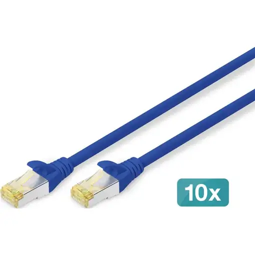 Digitus Cable de conexión CAT 6A S/FTP, 10 unidades