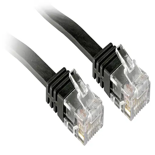 Lindy 2m Cat.6 cable de red Negro Cat6